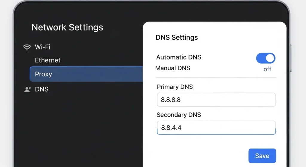 DNS Setting Change DNS Setting Change