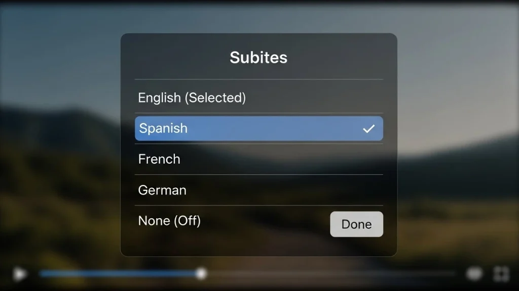 Confirm Subtitles Are Selected